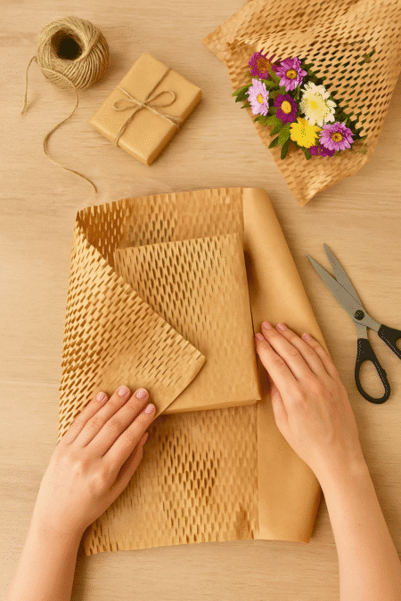 Petek Dolgu Ambalaj Kağıdı | Esnek Kraft Paketleme ve Koruyucu Dolgu Kağıdı 50 cm