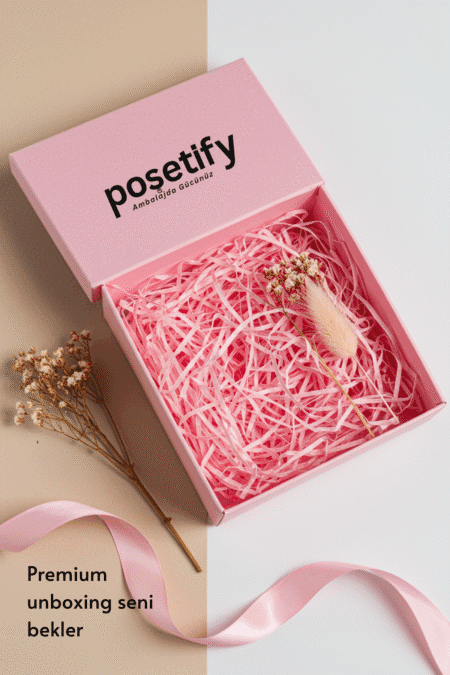 Poşetify Premium Kırpık Kâğıt Dolgu | Pembe Renk | Estetik Ambalaj | Koruyucu Paketleme Kâğıdı