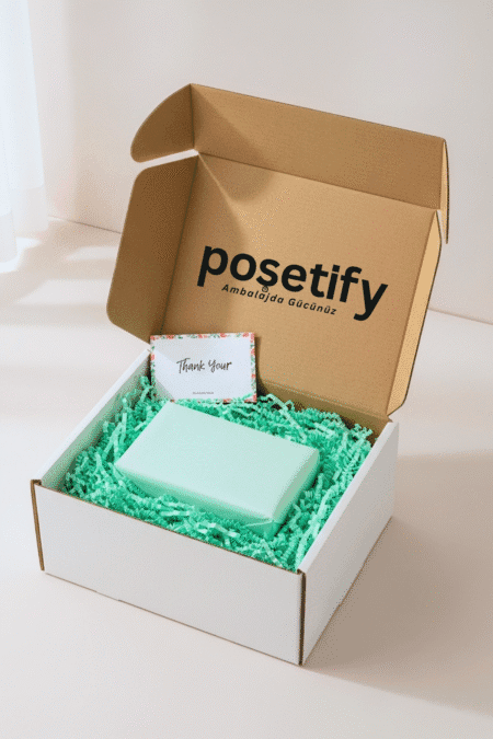 Poşetify Premium Kırpık Kâğıt Dolgu | Yeşil Renk | Estetik Ambalaj | Koruyucu Paketleme Kâğıdı