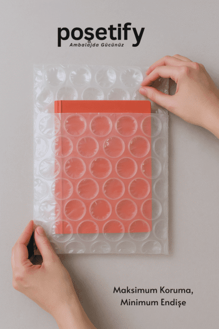 Poşetify Premium Büyük Balonlu Şeffaf Torba 14x22+12 cm Koruyucu Ambalaj Poşeti